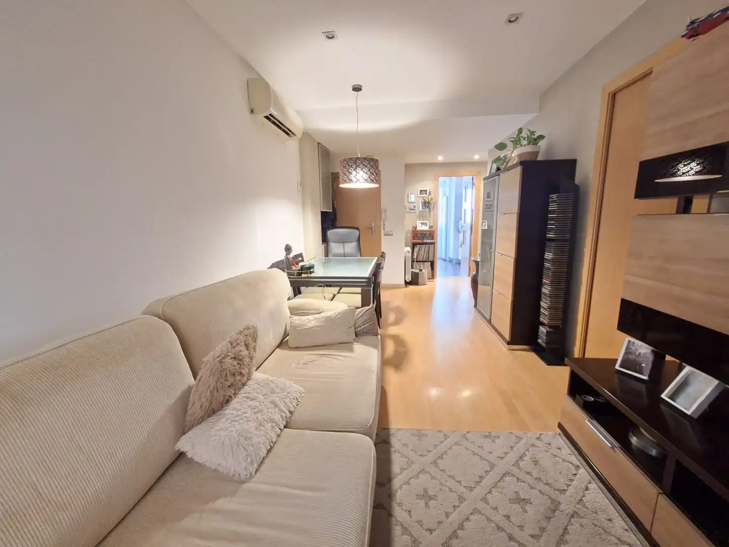 Sala d'estar de Pis en venda en Sant Joan Despí amb Parquet