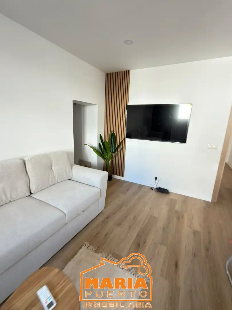 Sala d'estar de Apartament de lloguer en Málaga amb Aire condicionat i Moblat