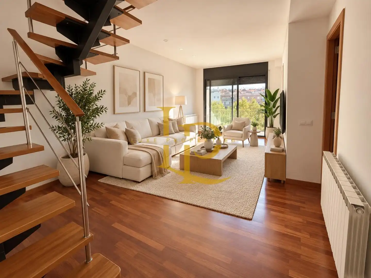 Sala d'estar de Dúplex en venda en Terrassa amb Calefacció, Parquet i Terrassa
