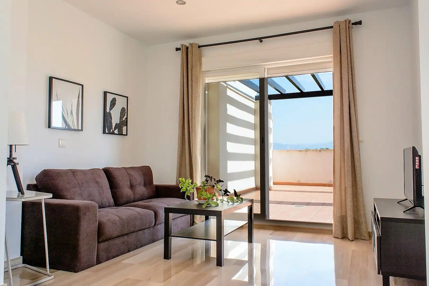 Living room of Attic for rent in Torrenueva Costa  with Terrace, Furnished and Community pool