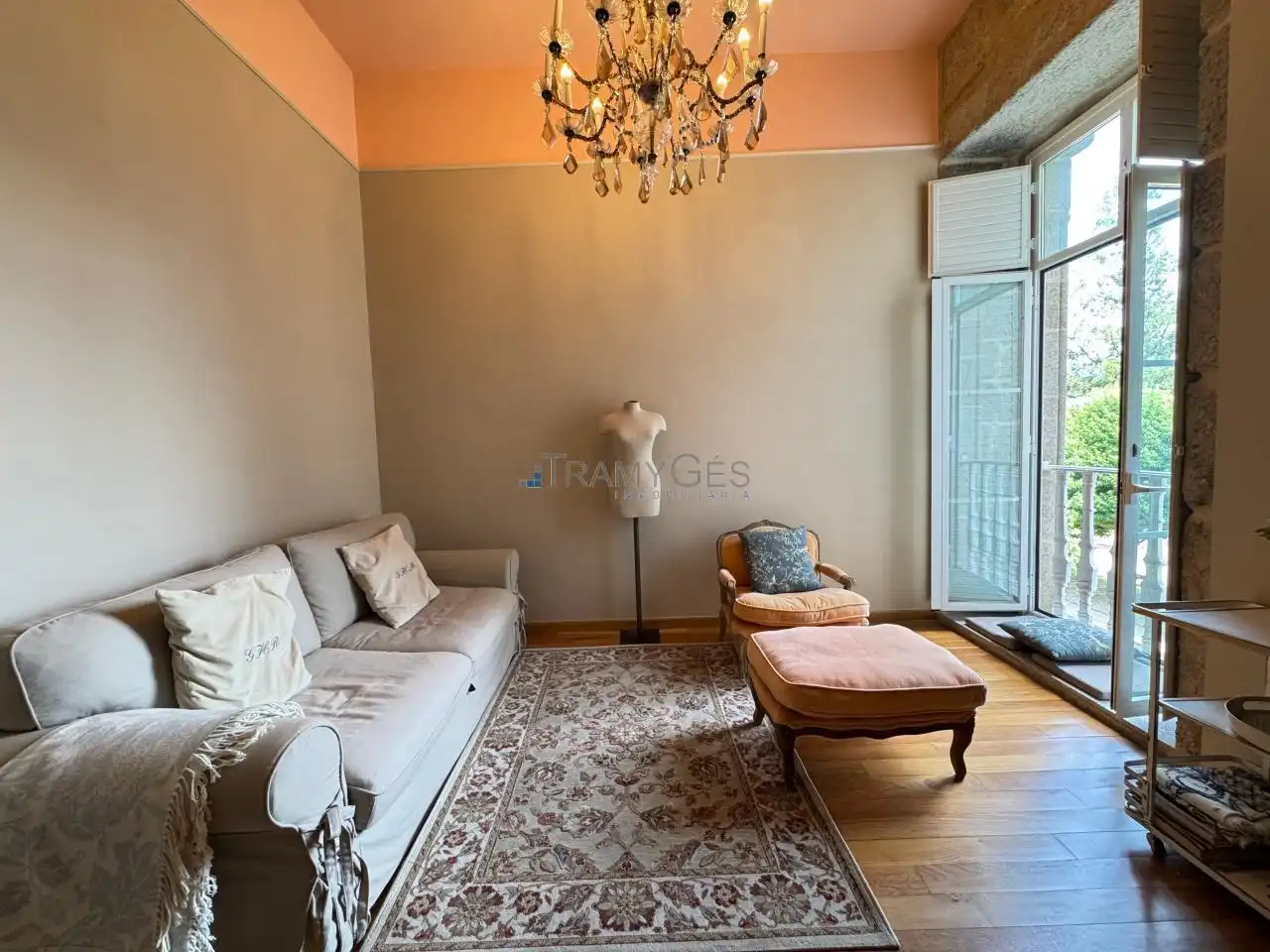 Wohnzimmer von Wohnungen zur Miete in Mondariz-Balneario mit Heizung und Möbliert