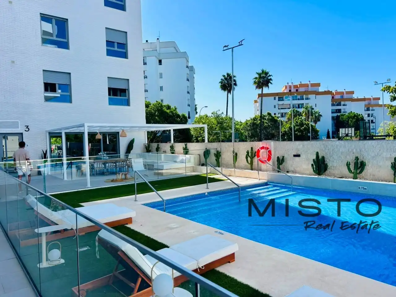 Swimming pool of Flat for rent in Nueva Andalucía