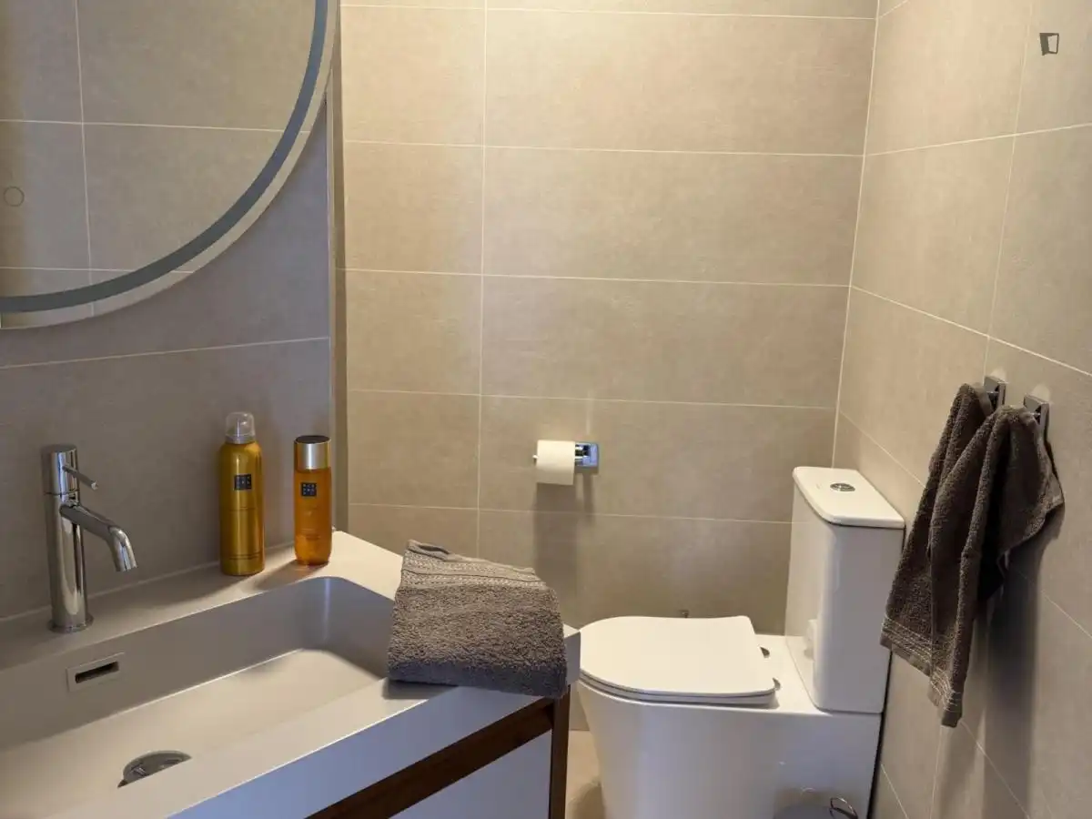 Bany de Apartament de lloguer en Málaga amb Aire condicionat, Calefacció i Moblat