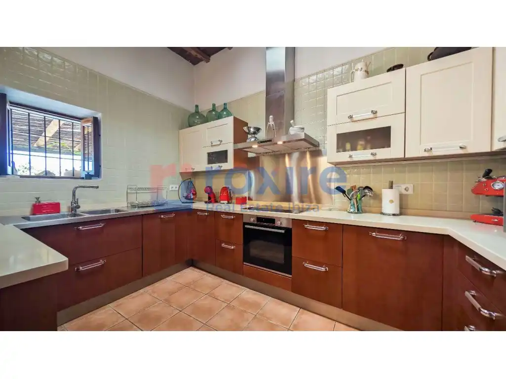 Kitchen of Country homes for rent in Sant Josep de sa Talaia  with Air Conditioner, Private garden and Terrace