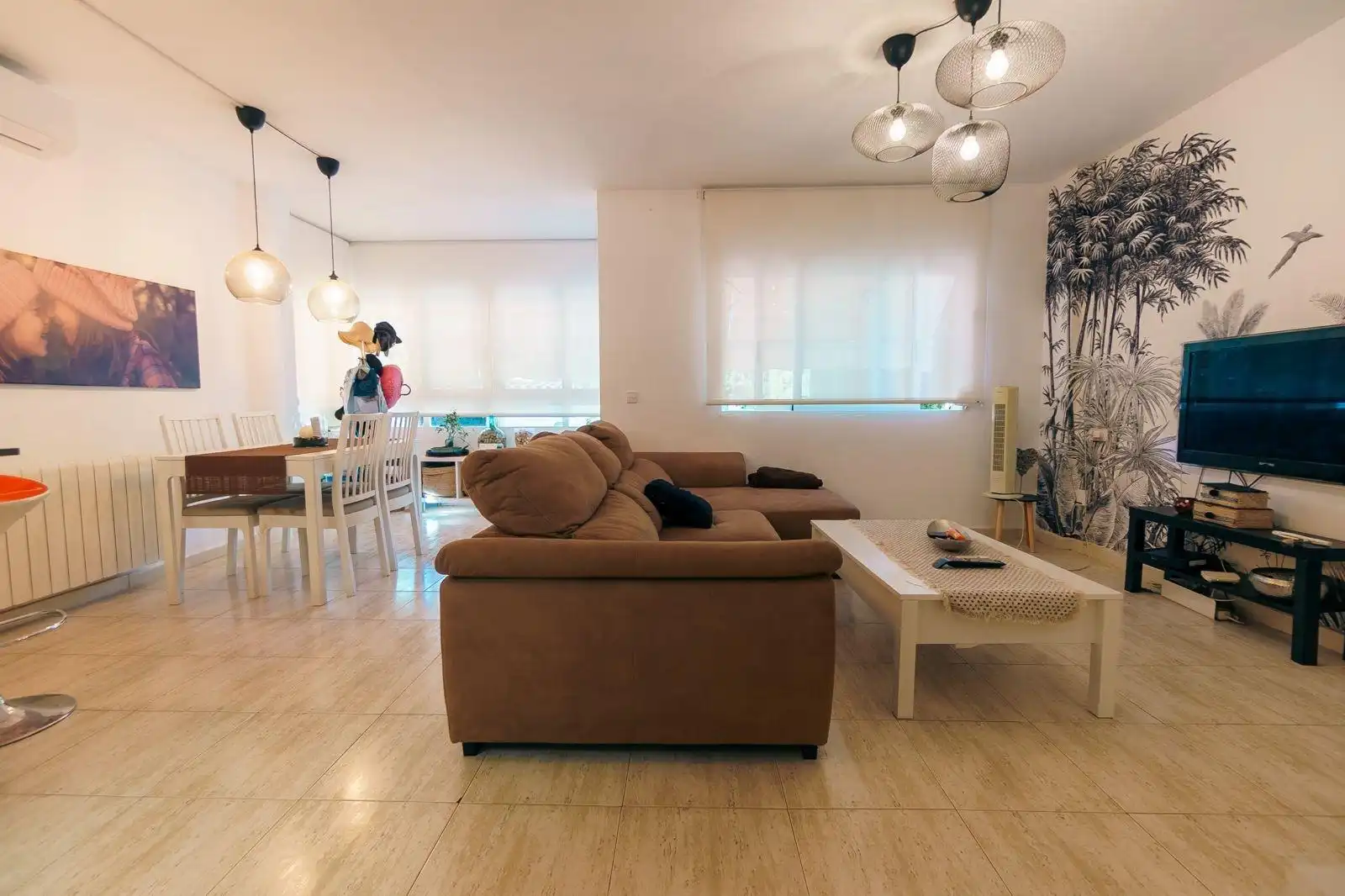 Wohnzimmer von Einfamilien-Reihenhaus zur Miete in La Nucia mit Heizung, Privatgarten und Terrasse