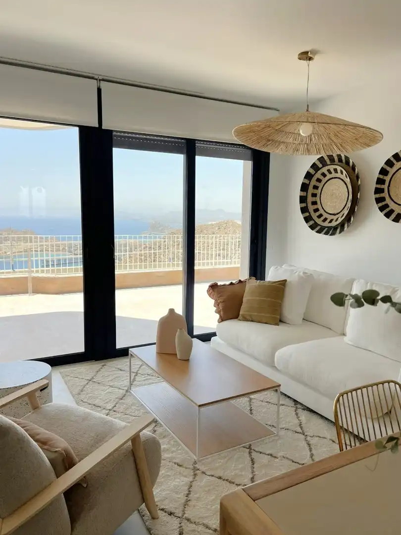 Sala de estar de Apartamento en venta en Águilas con Aire acondicionado, Terraza y Trastero