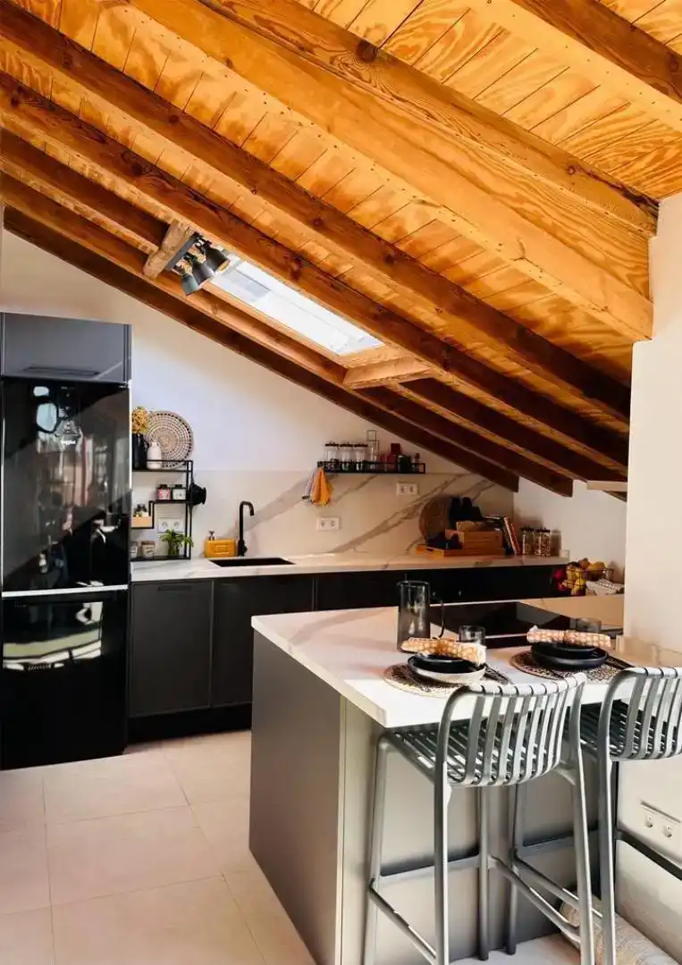 Cocina de Ático de alquiler en Málaga con Aire acondicionado y Amueblado