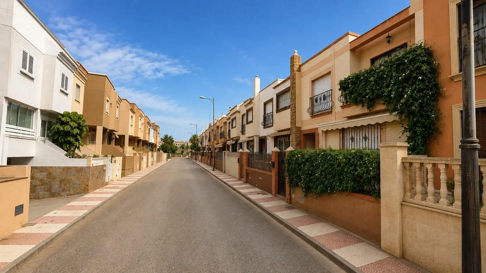 Vista exterior de Casa o xalet en venda en Roquetas de Mar amb Aire condicionat, Jardí privat i Terrassa