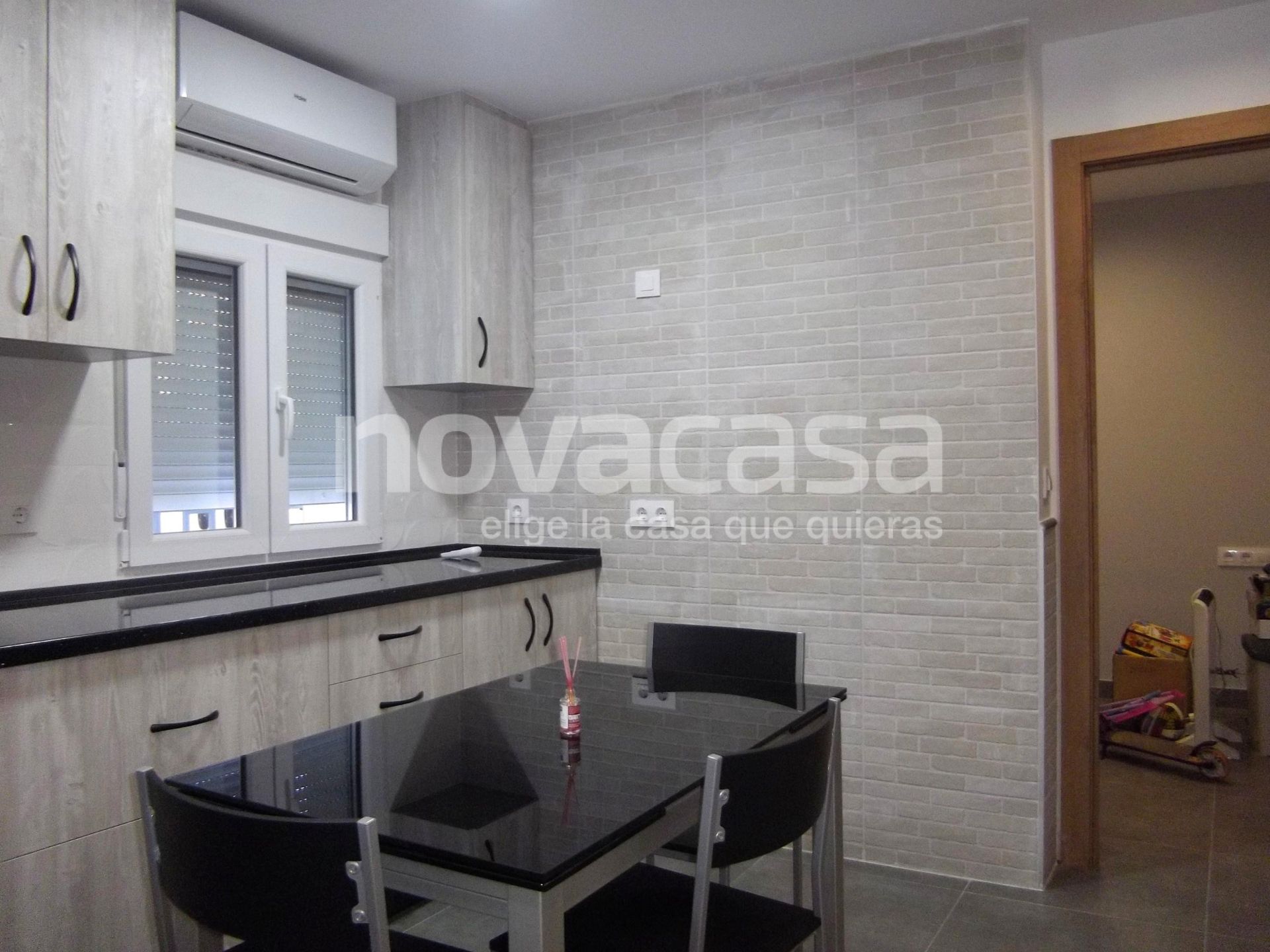 Kitchen of Apartment for sale in  Albacete Capital  with Air Conditioner and Furnished
