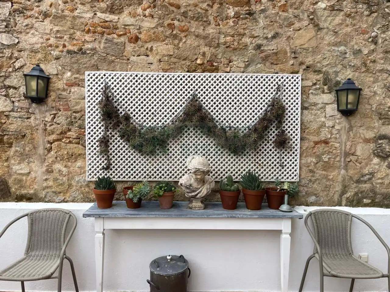 Terrasse von Country house zur Miete in Navata mit Klimaanlage, Heizung und Privatgarten