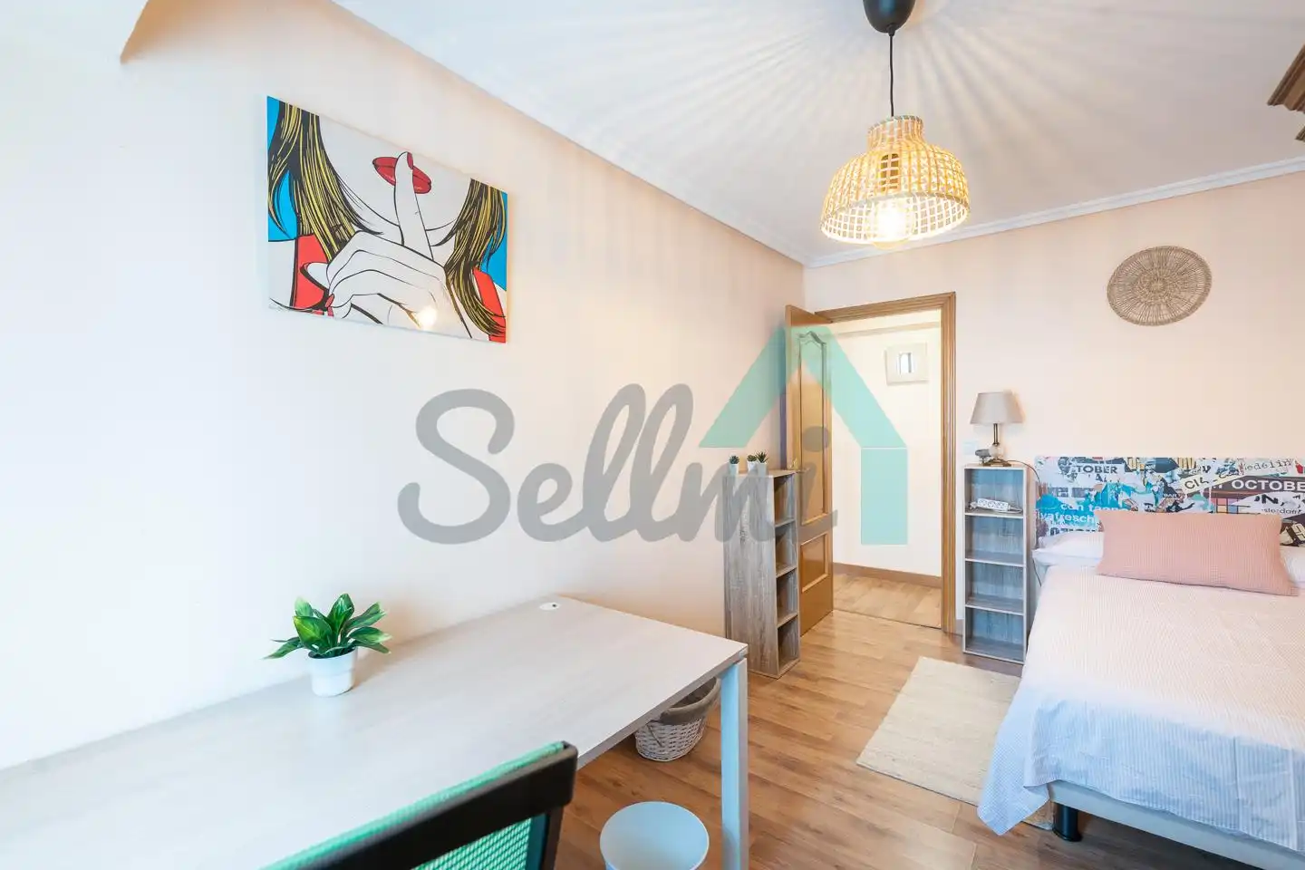 Bedroom of Flat for rent in Avilés  with Heating, Furnished and Internet