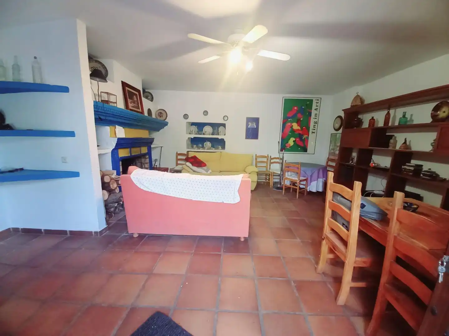 Sala de estar de Casa adosada en venta en Comares con Terraza, Trastero y Amueblado