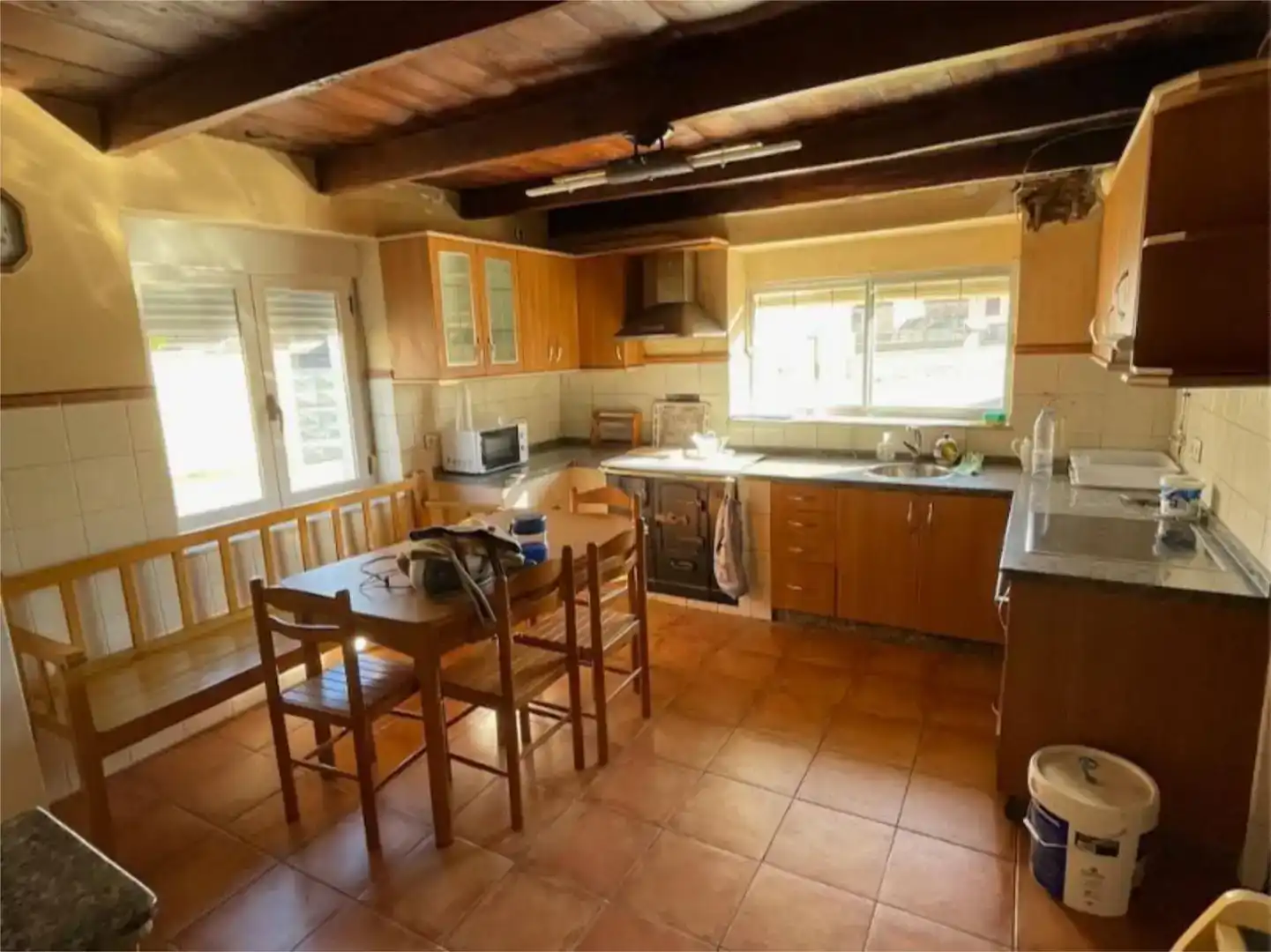 Kitchen of Flat for sale in Gradefes  with Parquet flooring and Furnished