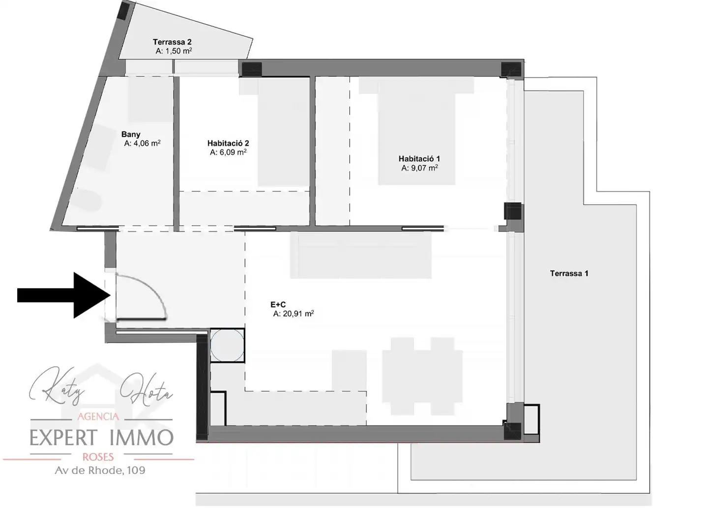 Apartments for sale in Roses  with Air Conditioner, Heating and Terrace