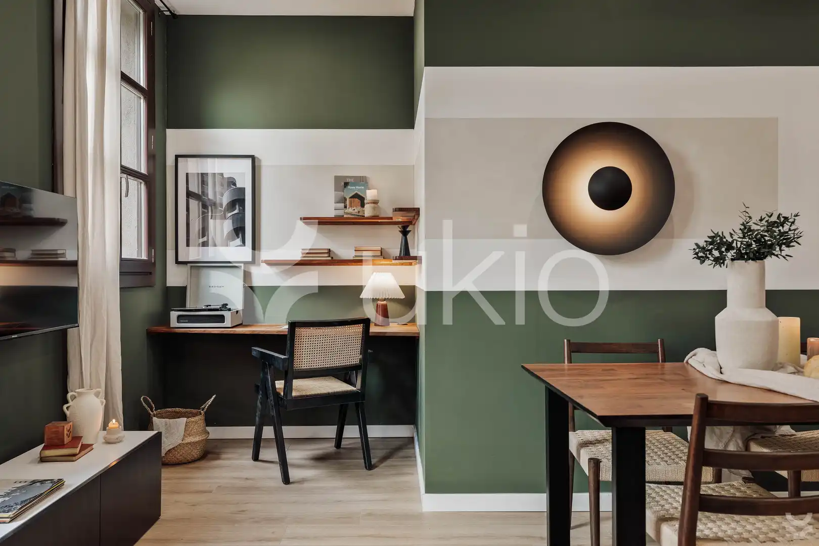 Sala de estar de Apartamento de alquiler en Barcelona con Aire acondicionado, Calefacción y Amueblado
