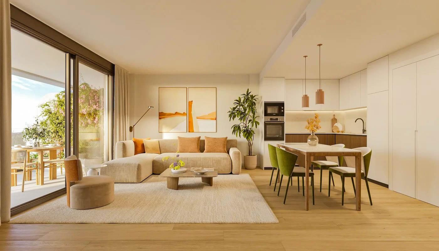 Living room of Apartment for sale in Mijas  with Air Conditioner, Heating and Private garden