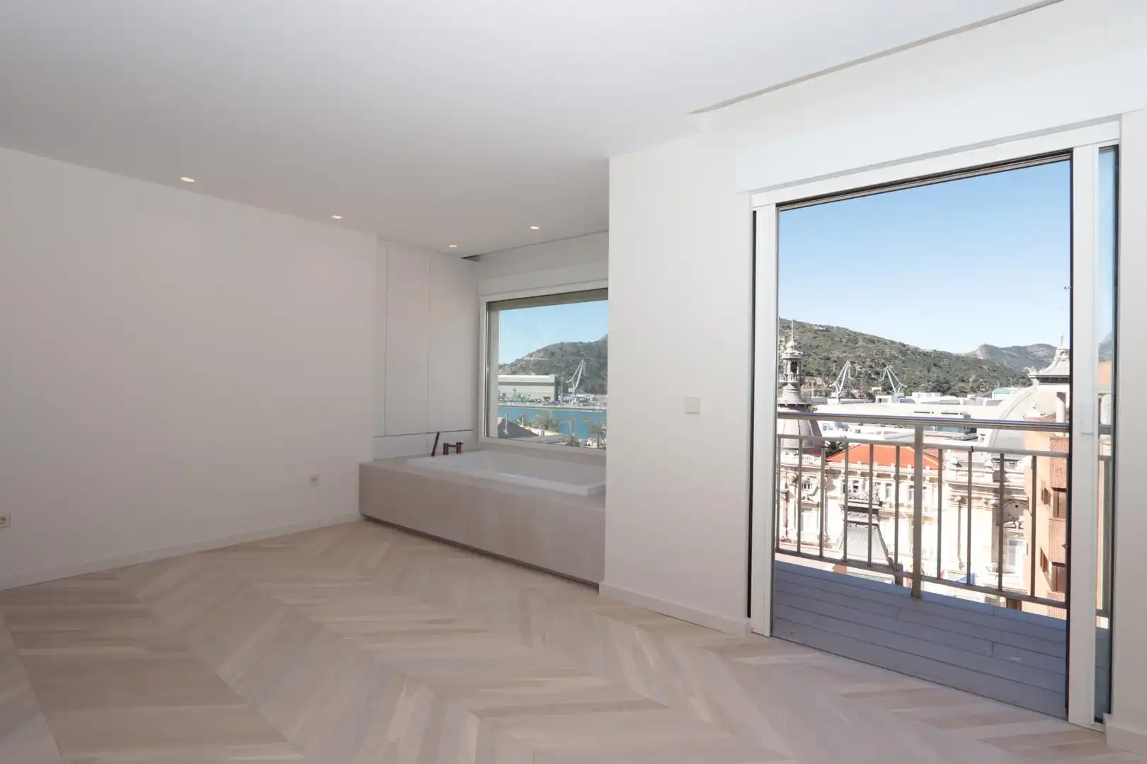 Schlafzimmer von Dachboden zum Verkauf in Cartagena mit Klimaanlage, Heizung und Parkett