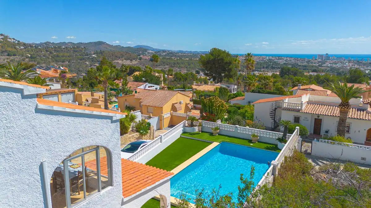 Exterior view of Houses for sale in Calpe / Calp  with Air Conditioner, Heating and Private garden