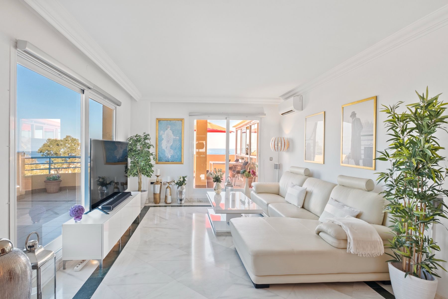 Wohnzimmer von Dachboden miete in Torremolinos mit Klimaanlage, Terrasse und Abstellraum