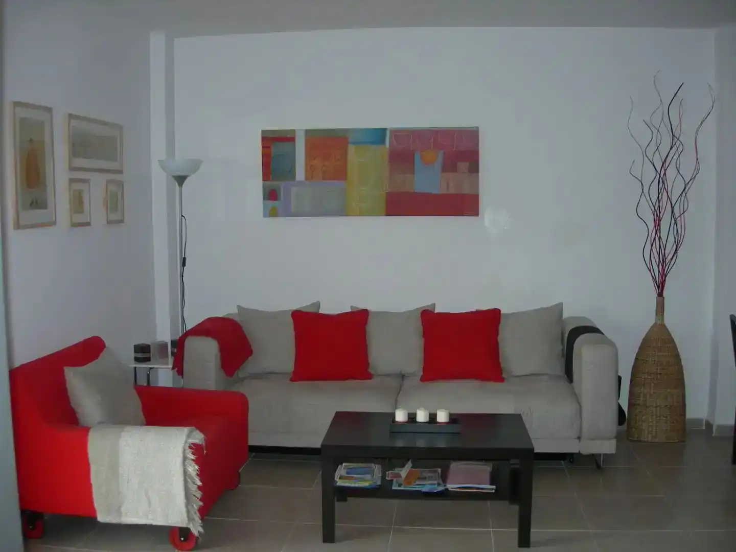 Sala d'estar de Pis de lloguer en Roses amb Aire condicionat, Calefacció i Terrassa