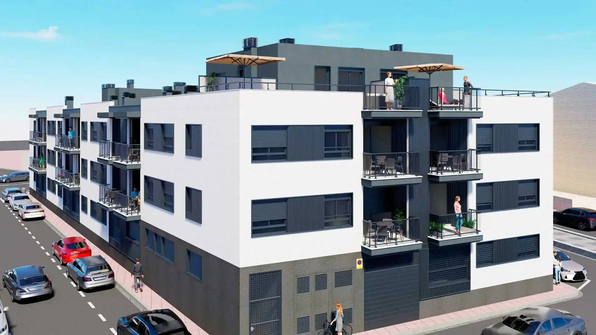 Vista exterior de Apartament en venda en Rafelbuñol / Rafelbunyol amb Aire condicionat, Terrassa i Balcó
