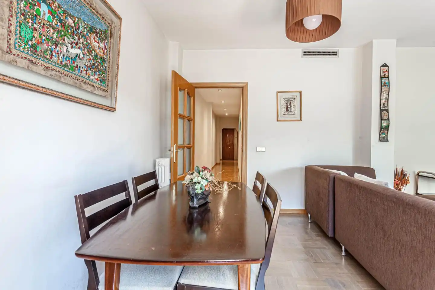Dining room of Flat for sale in Madrid  with Heating, Parquet flooring and Terrace