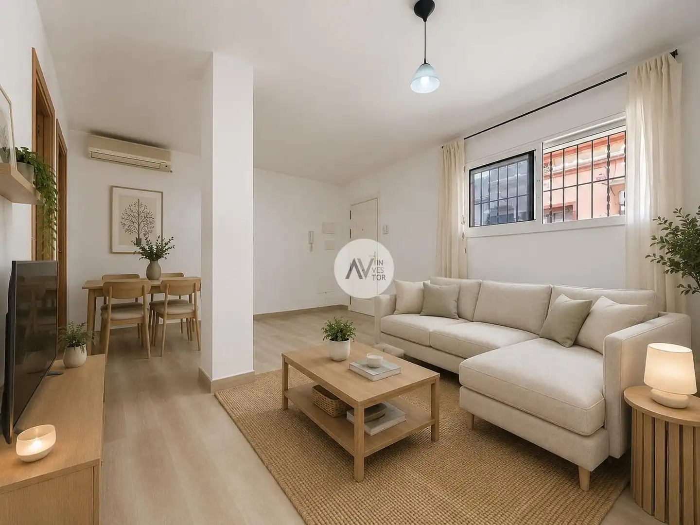 Living room of Ground floor for sale in Cornellà de Llobregat  with Air Conditioner, Heating and Terrace