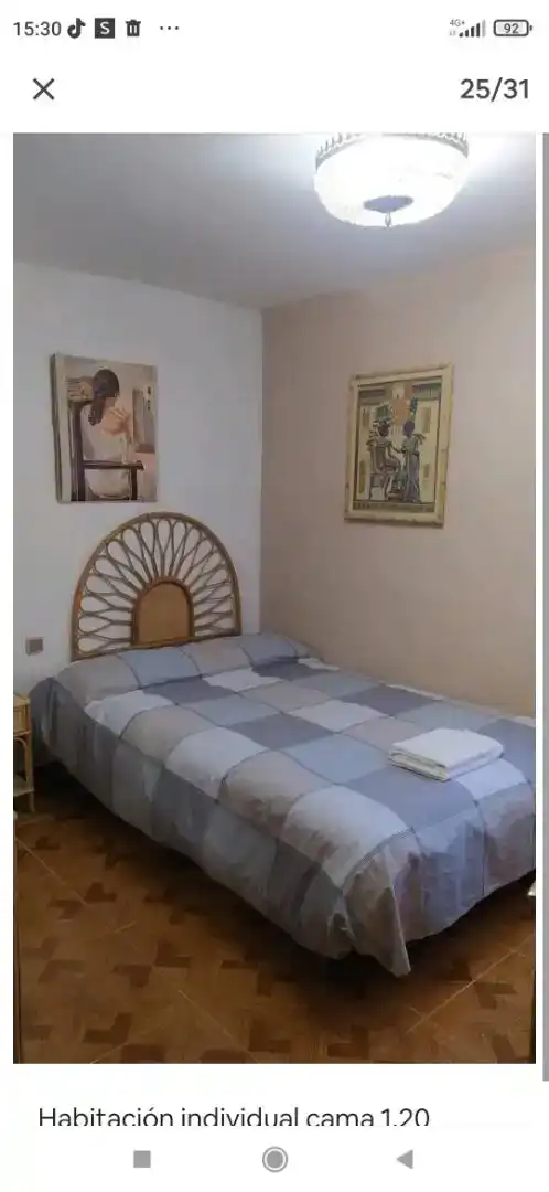 Dormitori de Casa adosada en venda en Medinaceli amb Jardí privat, Moblat i Forn