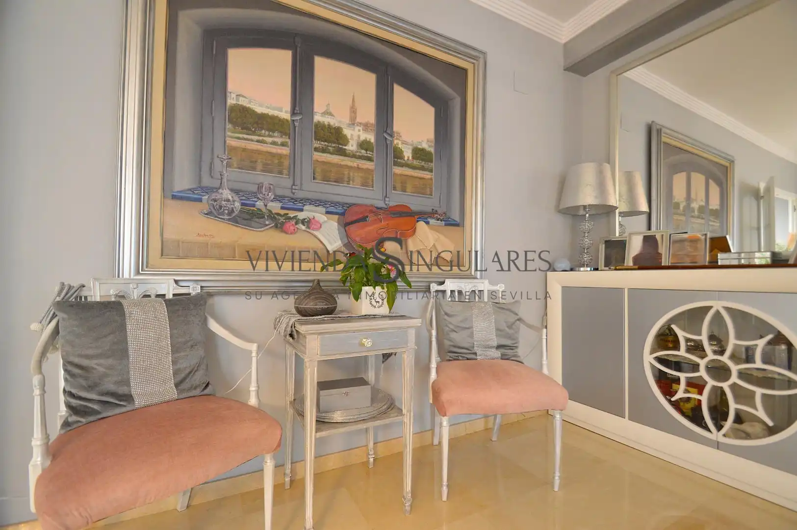 Sala de estar de Casa adosada en venta en Sevilla con Aire acondicionado, Terraza y Trastero