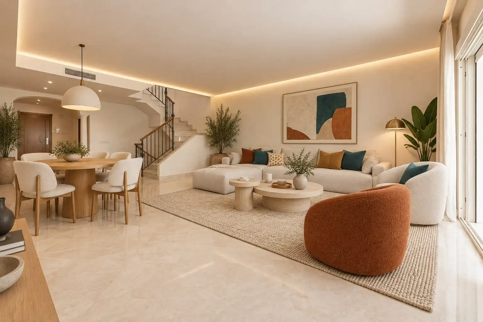 Living room of Detached homes for sale in Marbella  with Air Conditioner, Heating and Private garden