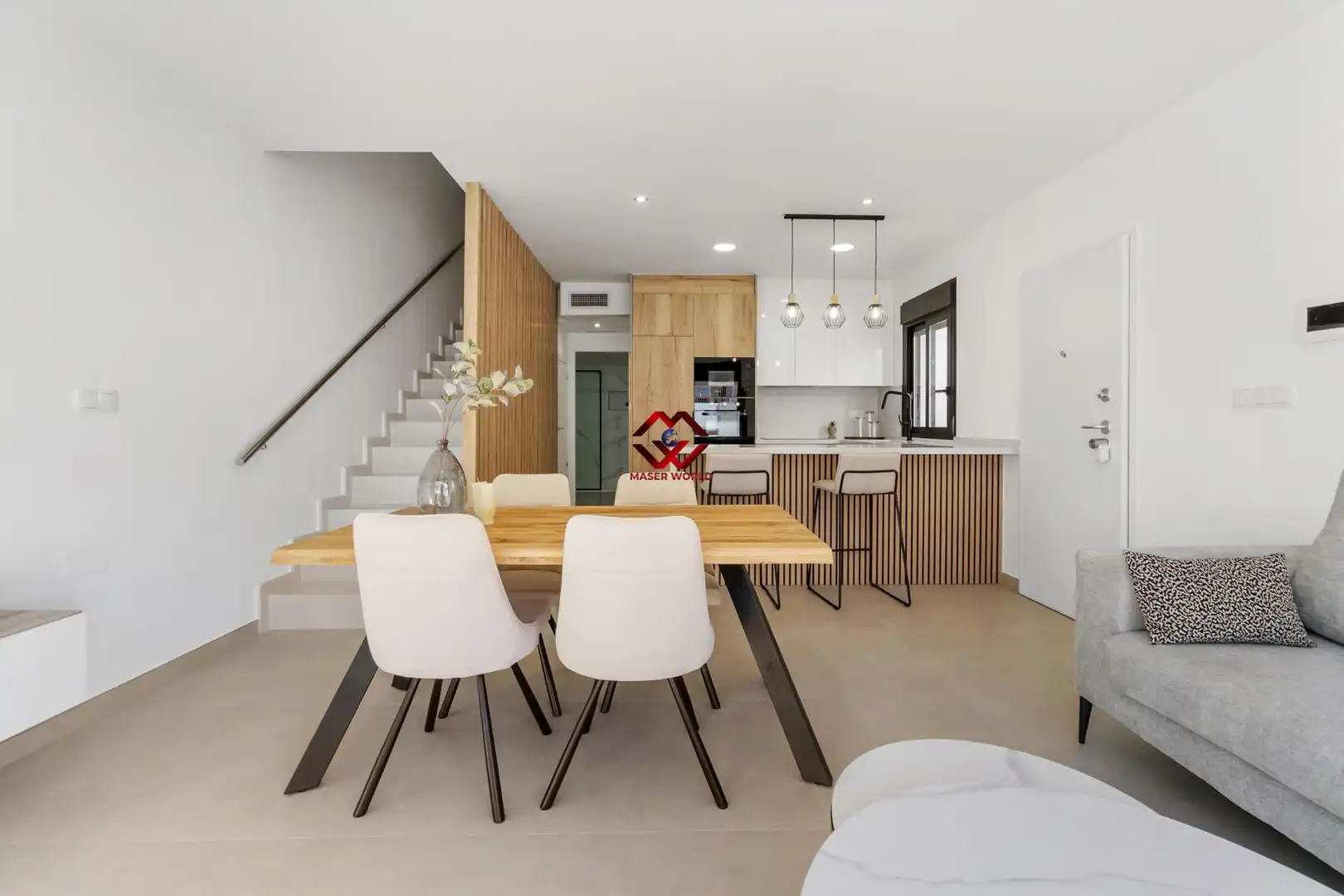 Esszimmer von Einfamilien-Reihenhaus zum Verkauf in San Pedro del Pinatar mit Privatgarten, Terrasse und Schwimmbad