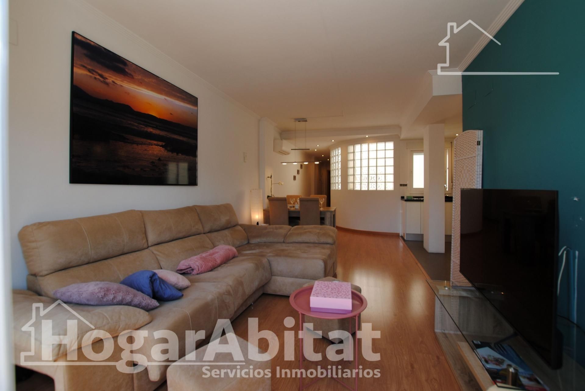 Living room of Flat for sale in Beniarbeig  with Air Conditioner, Heating and Parquet flooring
