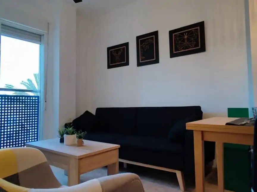Sala de estar de Piso en venta en Roquetas de Mar con Aire acondicionado, Calefacción y Amueblado