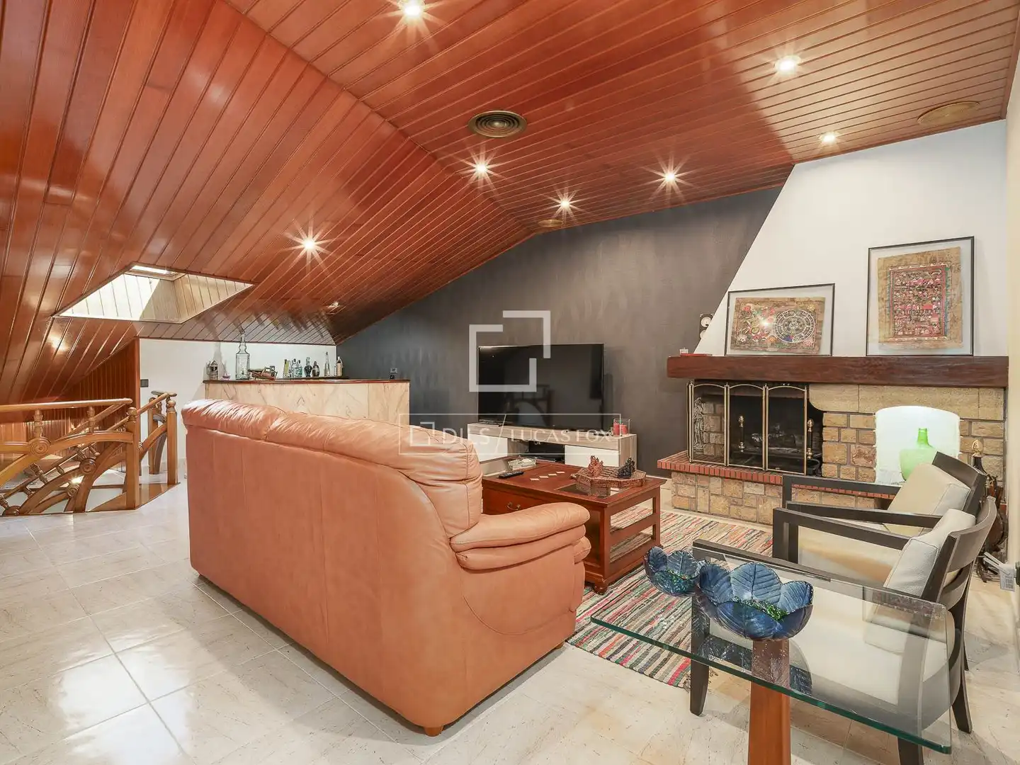 Sala d'estar de Àtic en venda en Barcelona amb Aire condicionat, Terrassa i Balcó