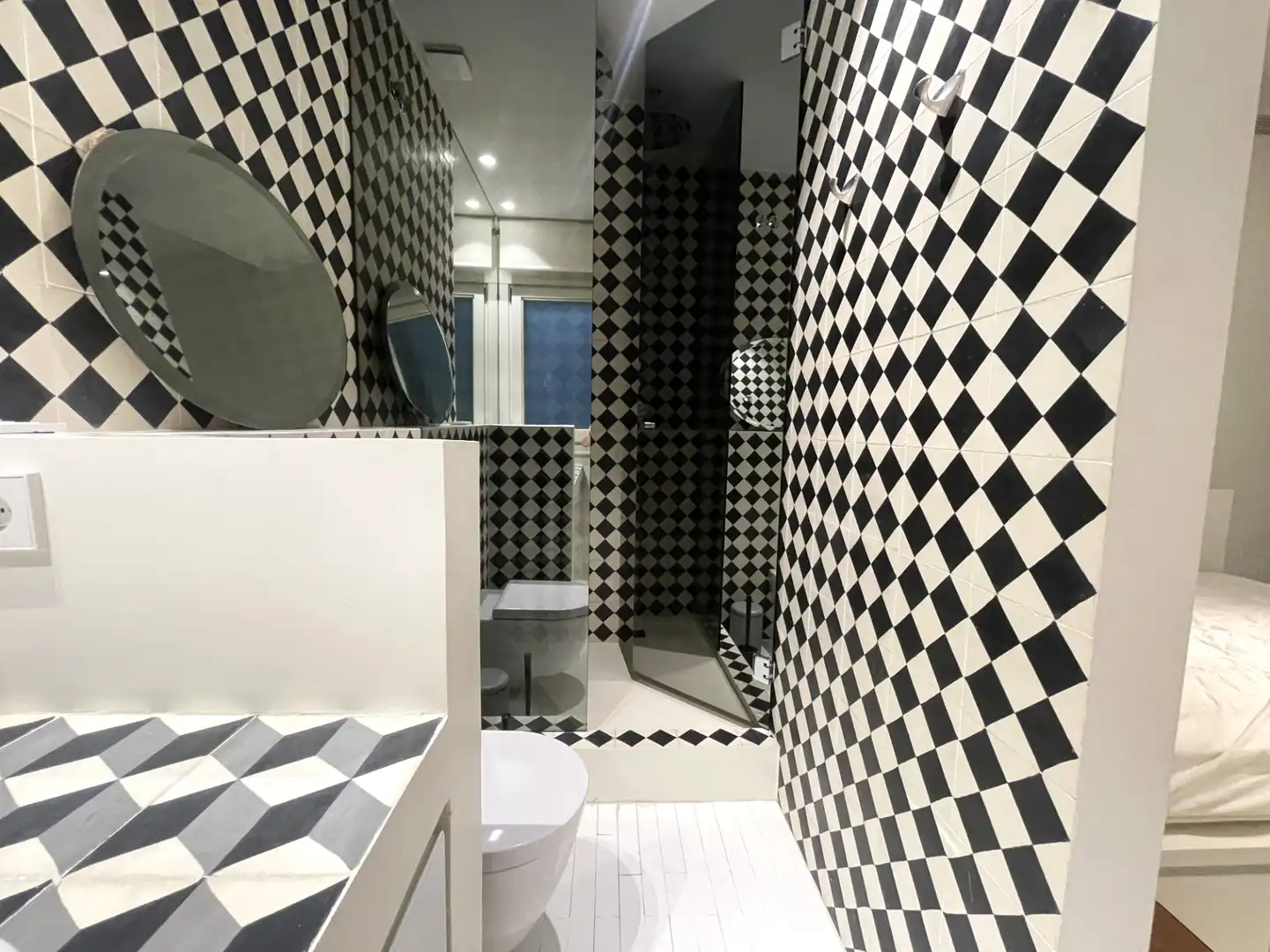 Baño de Piso de alquiler en Barcelona con Aire acondicionado, Calefacción y Parquet