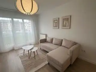Sala d'estar de Apartament de lloguer en León Capital  amb Calefacció, Parquet i Terrassa