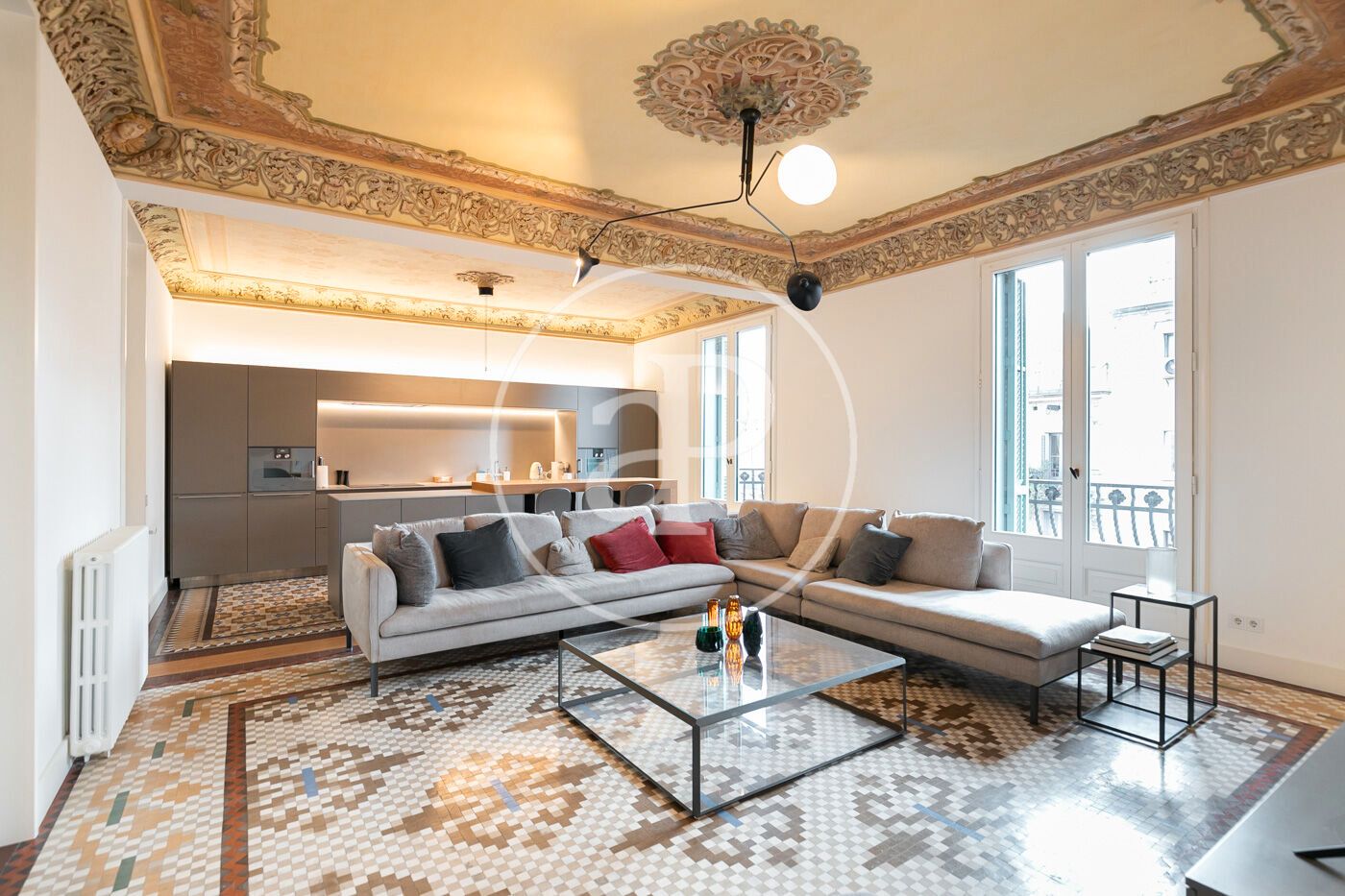 Living room of Flat to rent in  Barcelona Capital  with Air Conditioner, Heating and Terrace