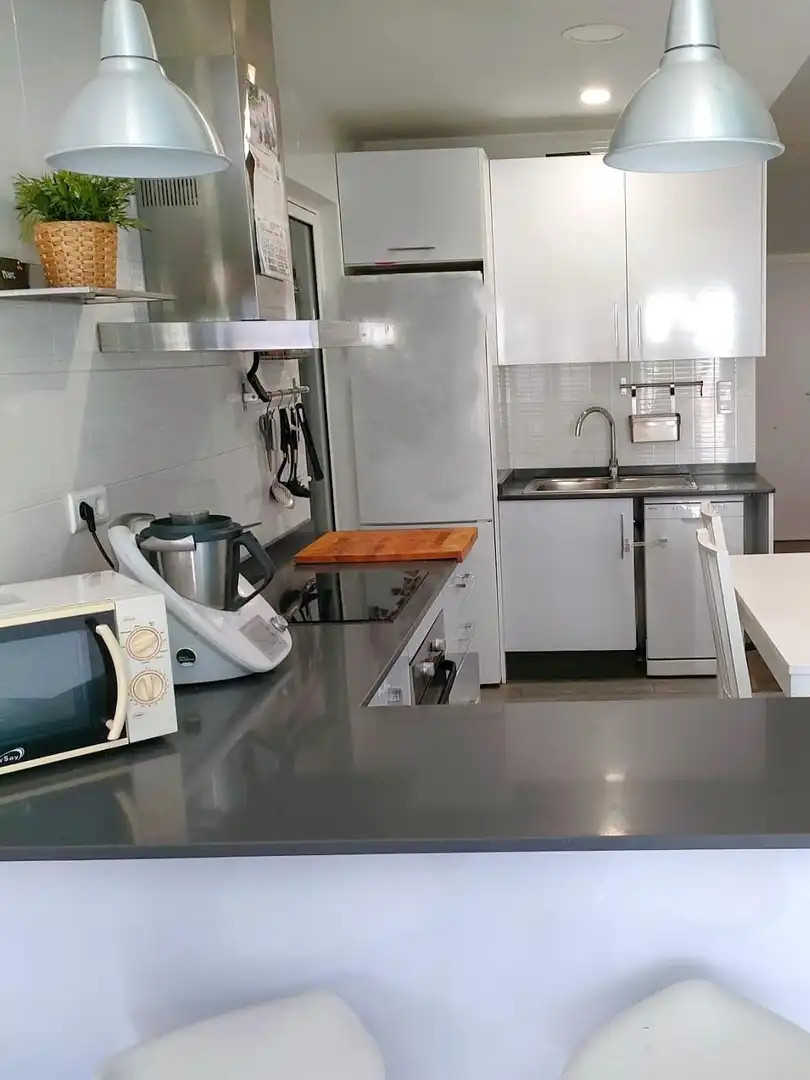 Kitchen of Flat for sale in Villajoyosa / La Vila Joiosa  with Air Conditioner, Terrace and Balcony