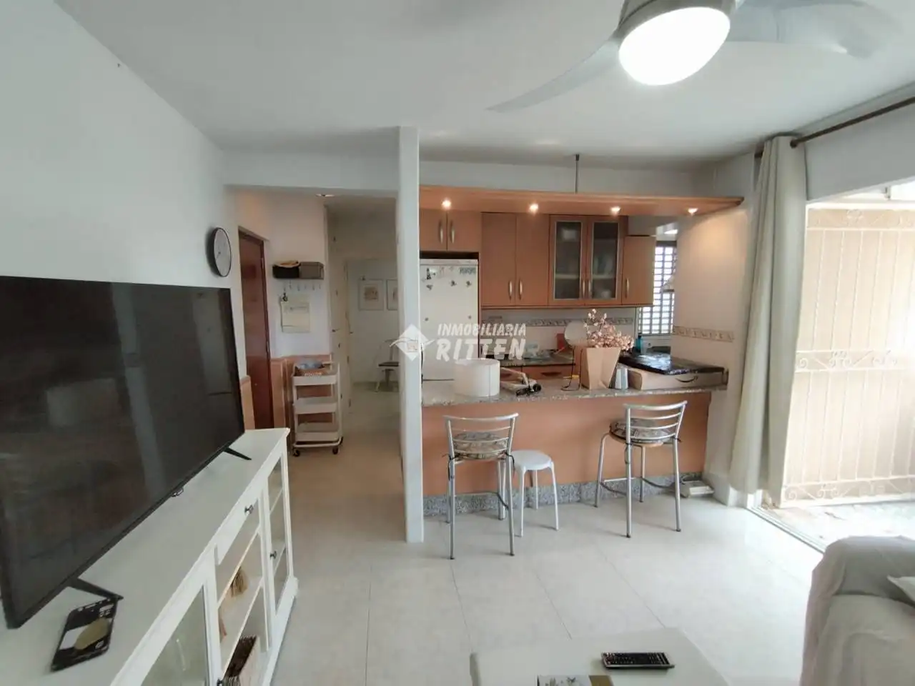 Küche von Wohnung zur Miete in La Manga del Mar Menor mit Klimaanlage, Terrasse und Möbliert