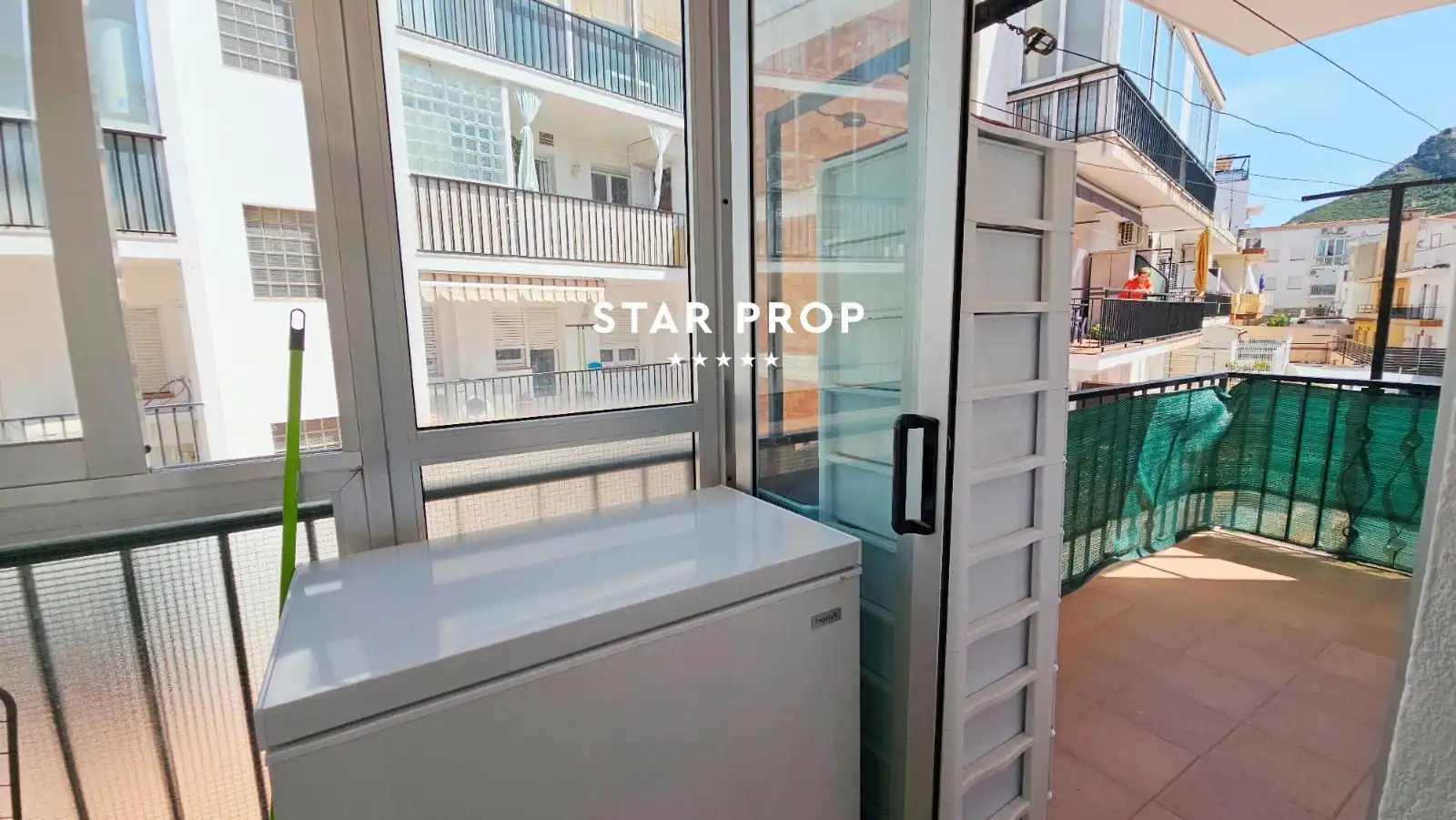 Balcony of Flat for sale in Roses  with Heating, Terrace and Oven