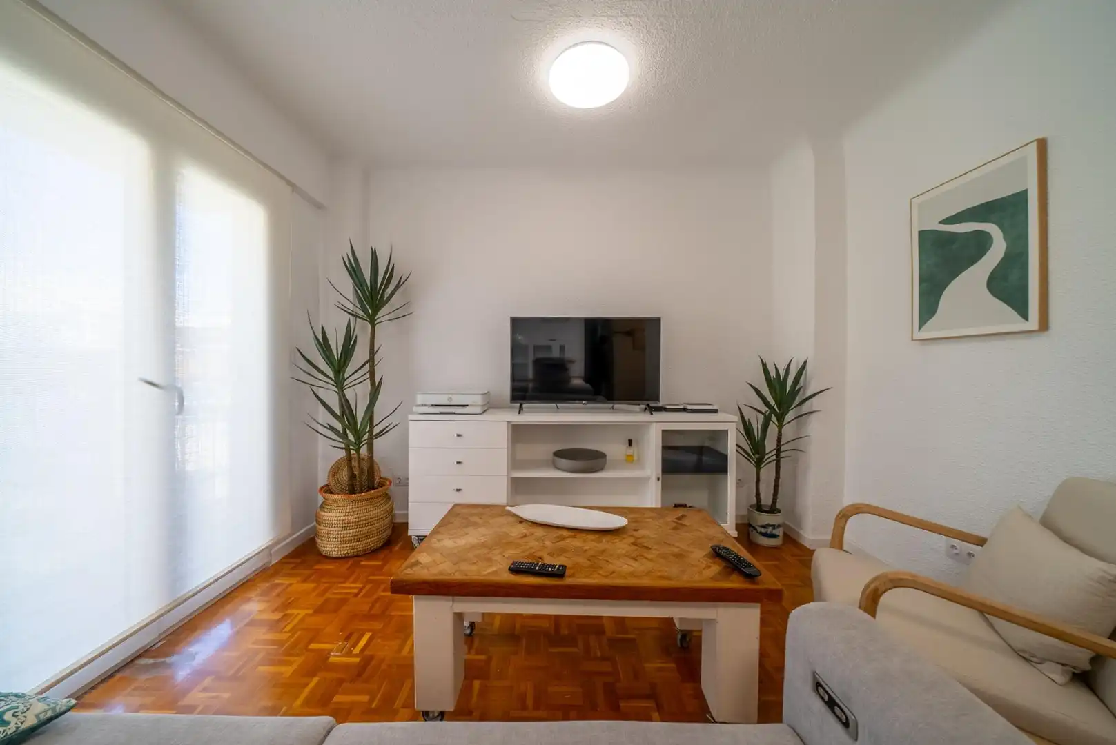 Sala d'estar de Apartament de lloguer en Alicante / Alacant amb Moblat i Balcó