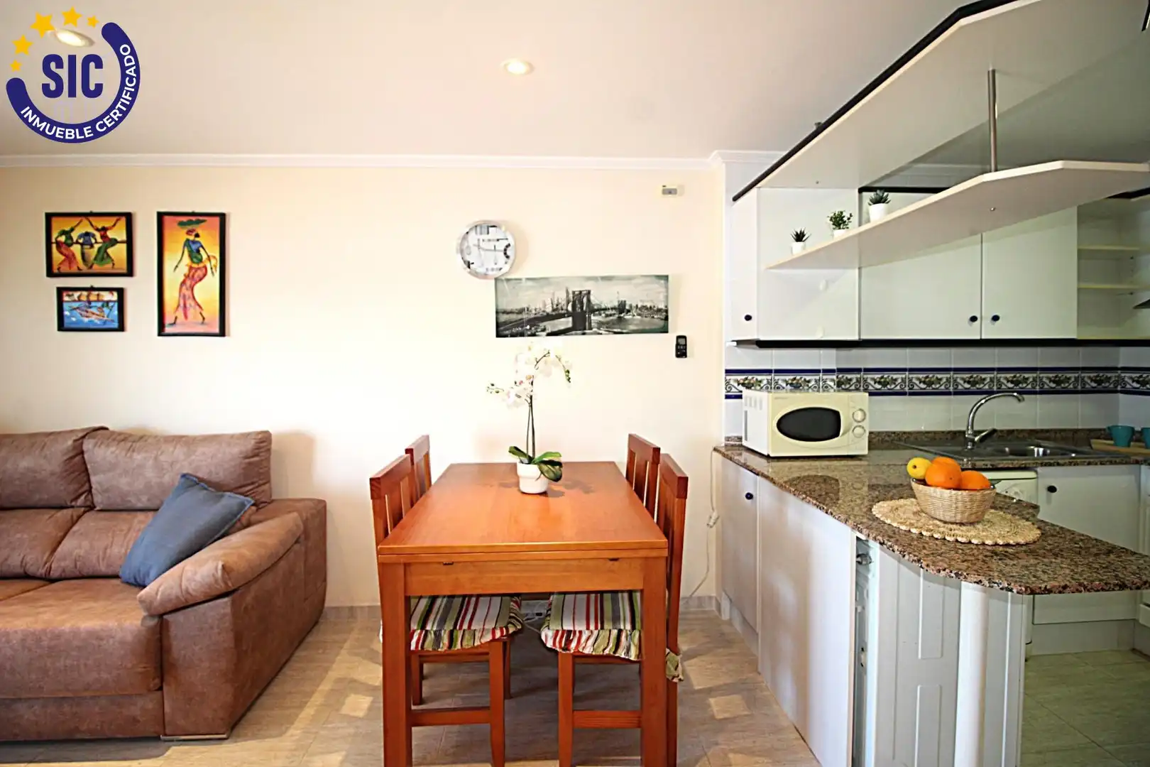 Menjador de Apartament en venda en Oropesa del Mar / Orpesa amb Aire condicionat, Terrassa i Moblat