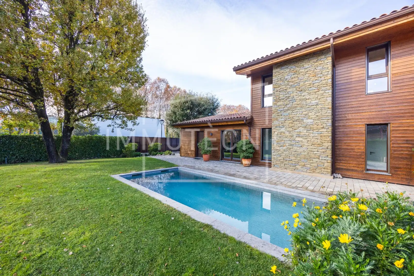 Vista exterior de Casa o xalet en venda en Sant Esteve de Palautordera amb Aire condicionat, Jardí privat i Piscina