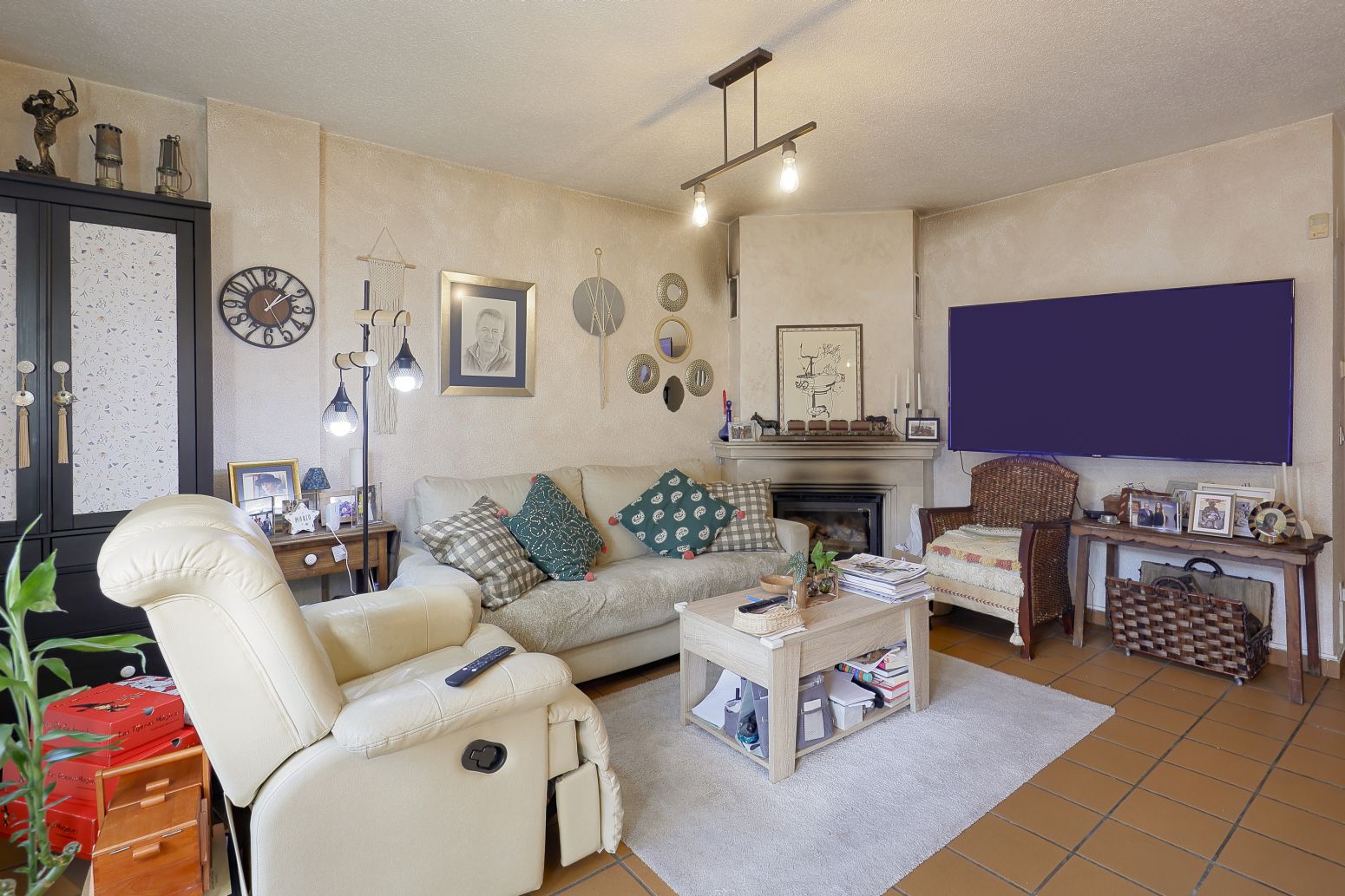 Sala de estar de Casa adosada en venta en Siero con Calefacción, Jardín privado y Parquet