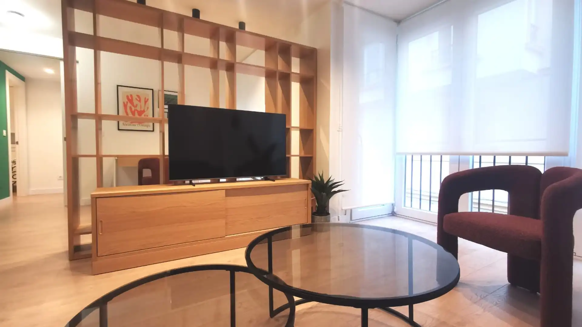 Sala de estar de Piso de alquiler en  Granada Capital con Aire acondicionado, Parquet y Amueblado