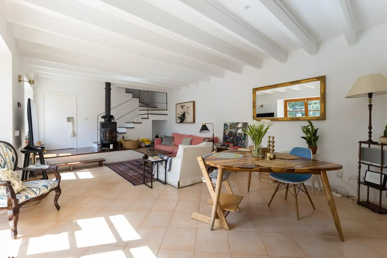 Sala d'estar de Casa o xalet en venda en  Palma de Mallorca amb Parquet, Terrassa i Traster