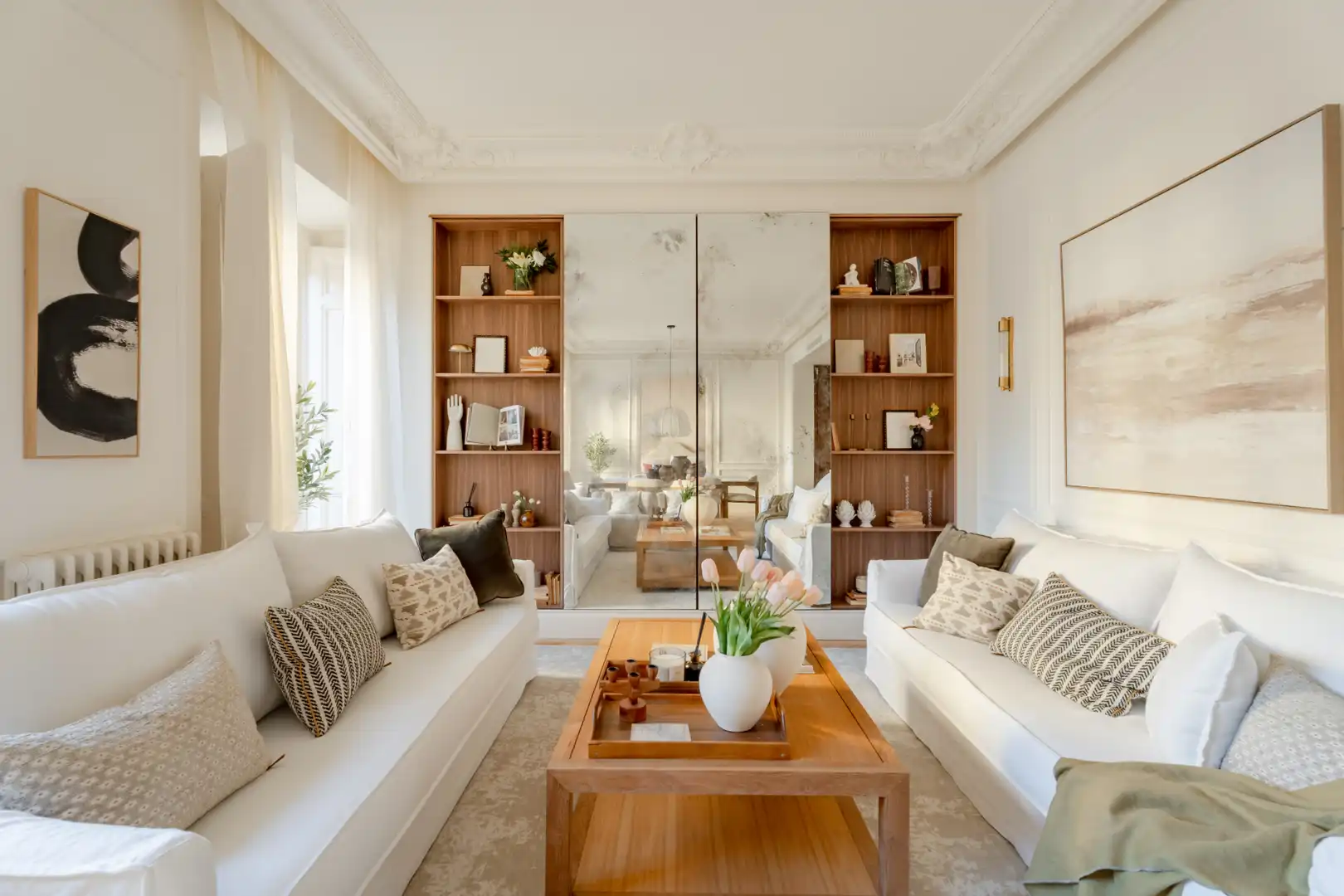 Living room of Flat for sale in Madrid  with Air Conditioner, Heating and Parquet flooring