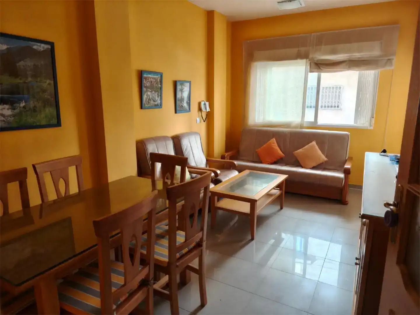 Wohnzimmer von Wohnung zur Miete in Gualchos mit Abstellraum, Schwimmbad und Möbliert