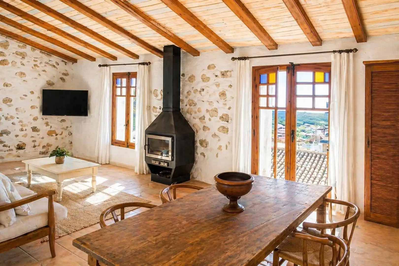 Menjador de Casa adosada en venda en Palma de Gandia amb Aire condicionat, Calefacció i Terrassa