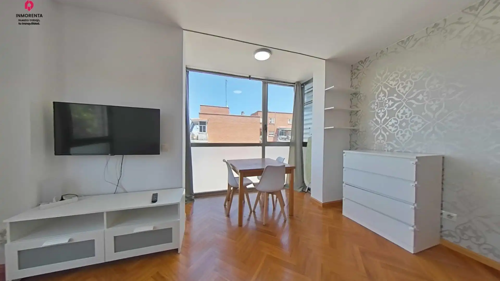 Wohnzimmer von Wohnungen zur Miete in Madrid mit Klimaanlage, Heizung und Parkett